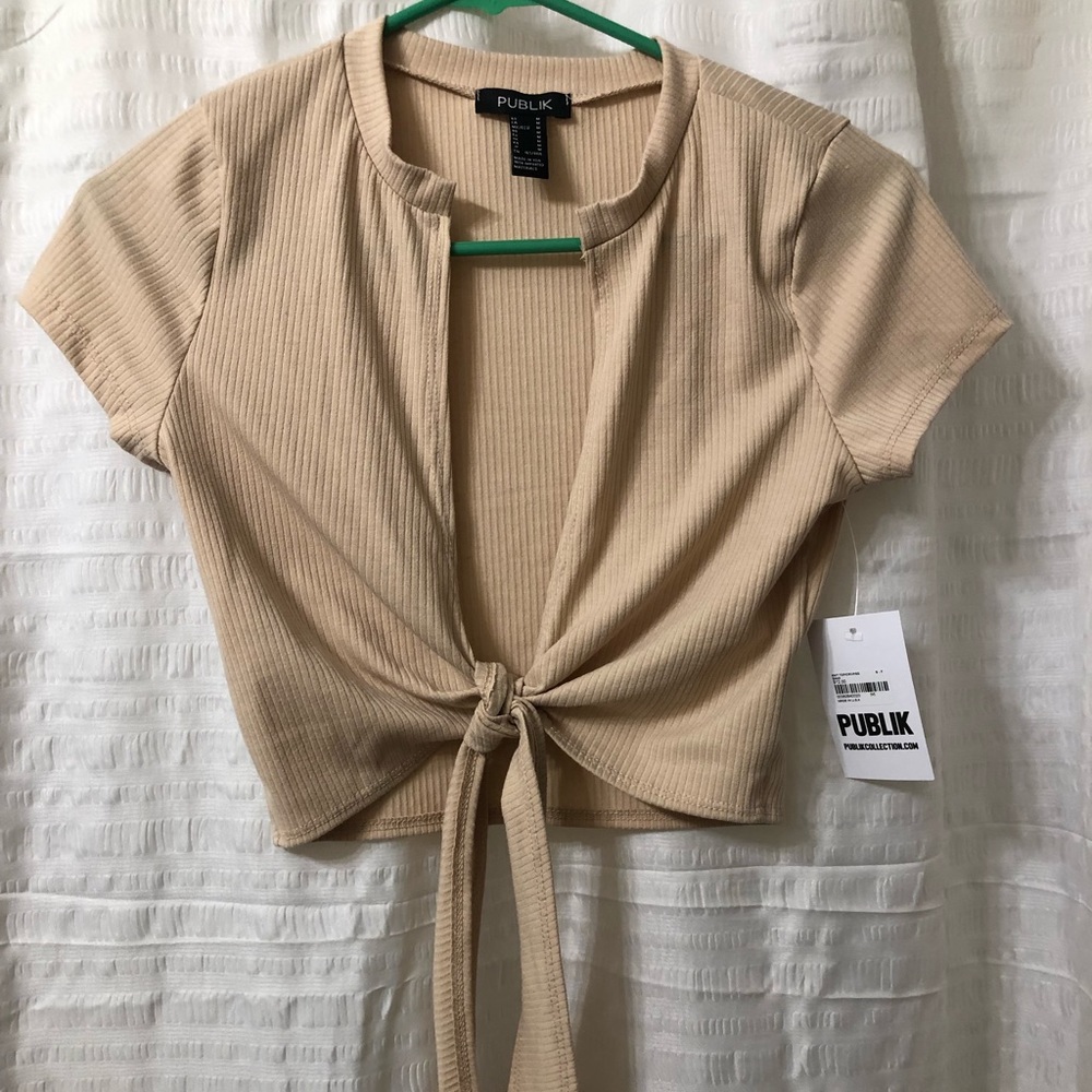 Publik brand tie front crop top